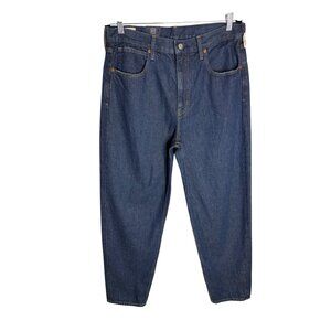 NWT GAP High Rise Barrel Jeans Dark Wash Indigo-sz 30 Tall